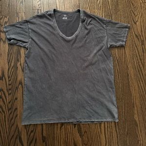 Aerie Distressed Scoop Neck Boyfriend Tee